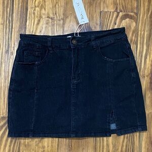 Luvamia  Black Denim Skort